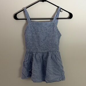 Japna Light Blue Textured Sleeveless Top